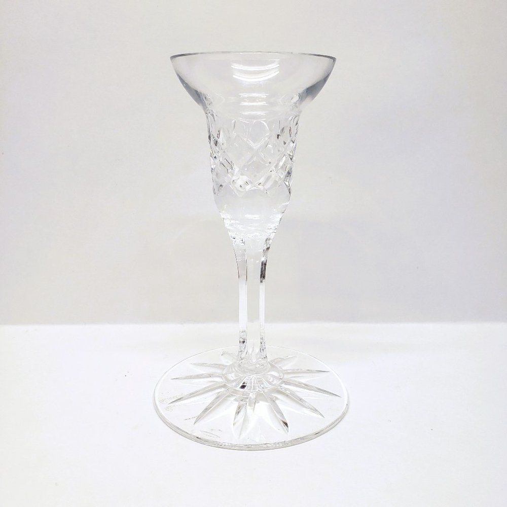 Vintage Royal Brierley Candlestick Cut Lead Crystal Taper Candle Holder 5.5"